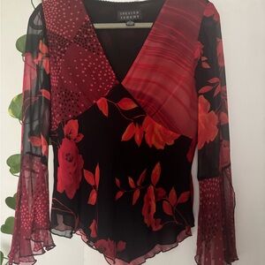 Spenser Jeremy Silk Floral Blouse